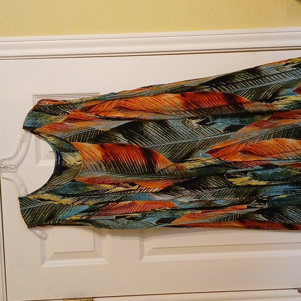 Vibrant Multicolor Gauzy Maxi Dress Size 1X - Picture 7 of 7